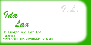 ida lax business card